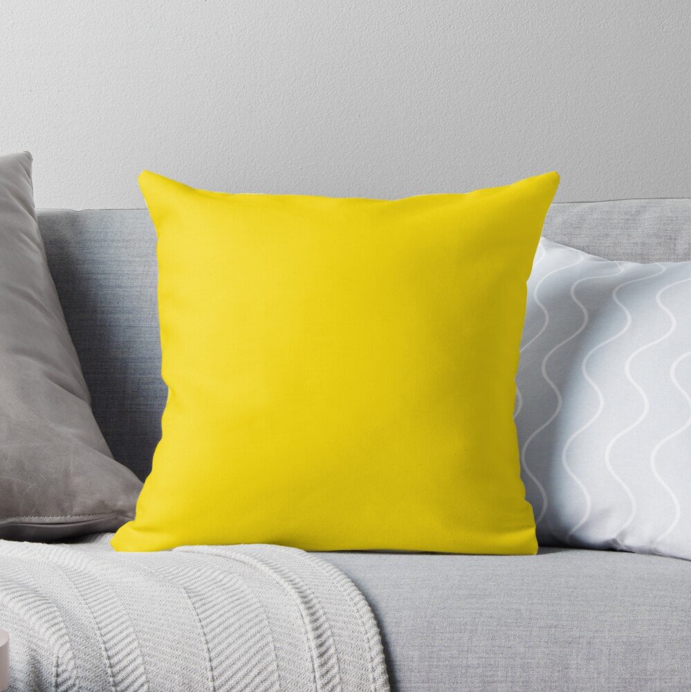 Sharp Yellow Throw Pillow