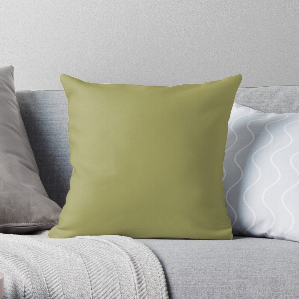 Grey-Yellow Throw Pillow