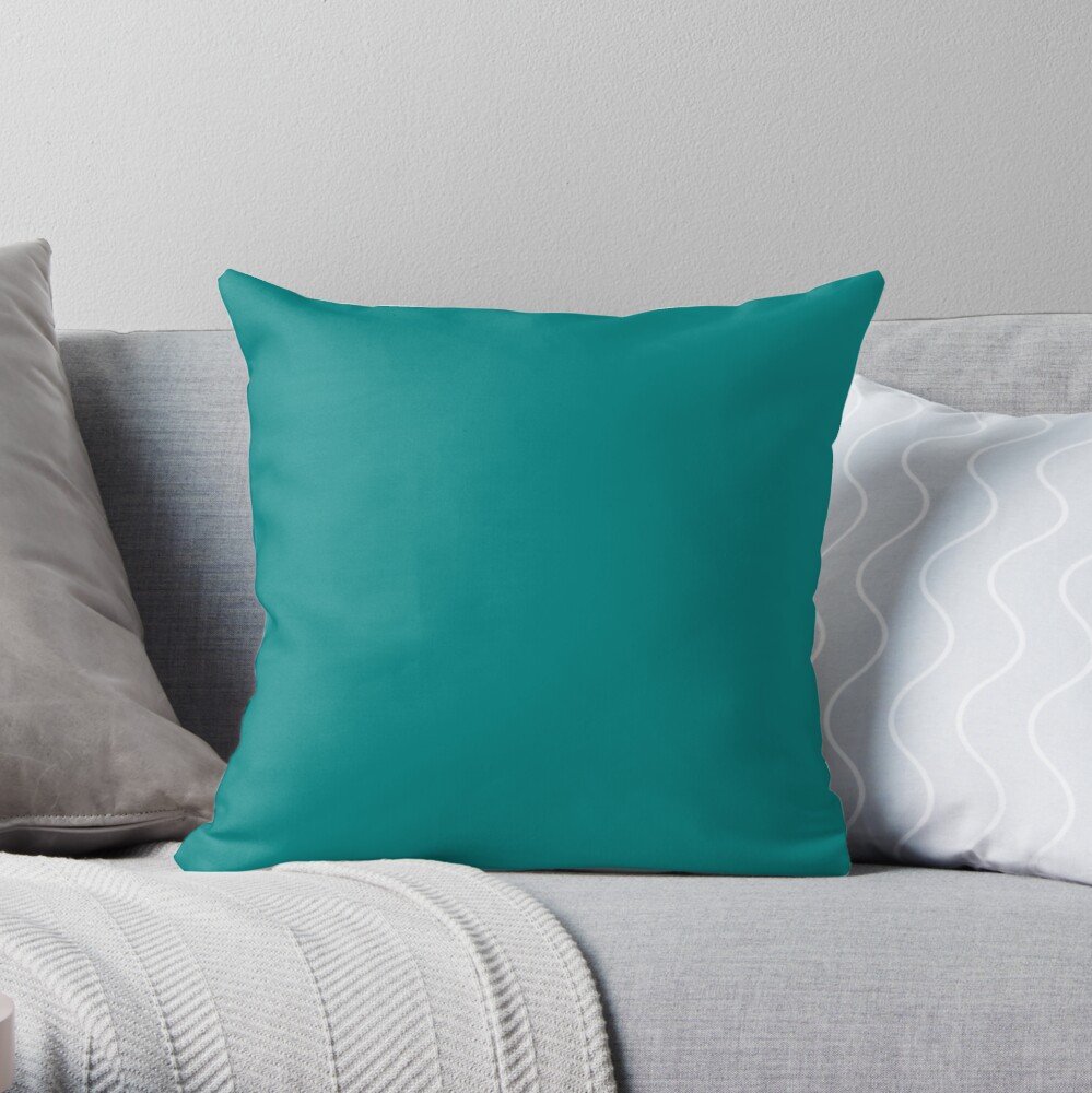 Blue Green Throw Pillow