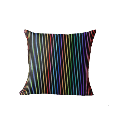 Rainbow Stripes Throw Pillow