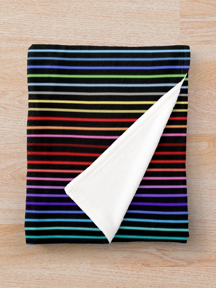 Rainbow Stripes Throw Blanket