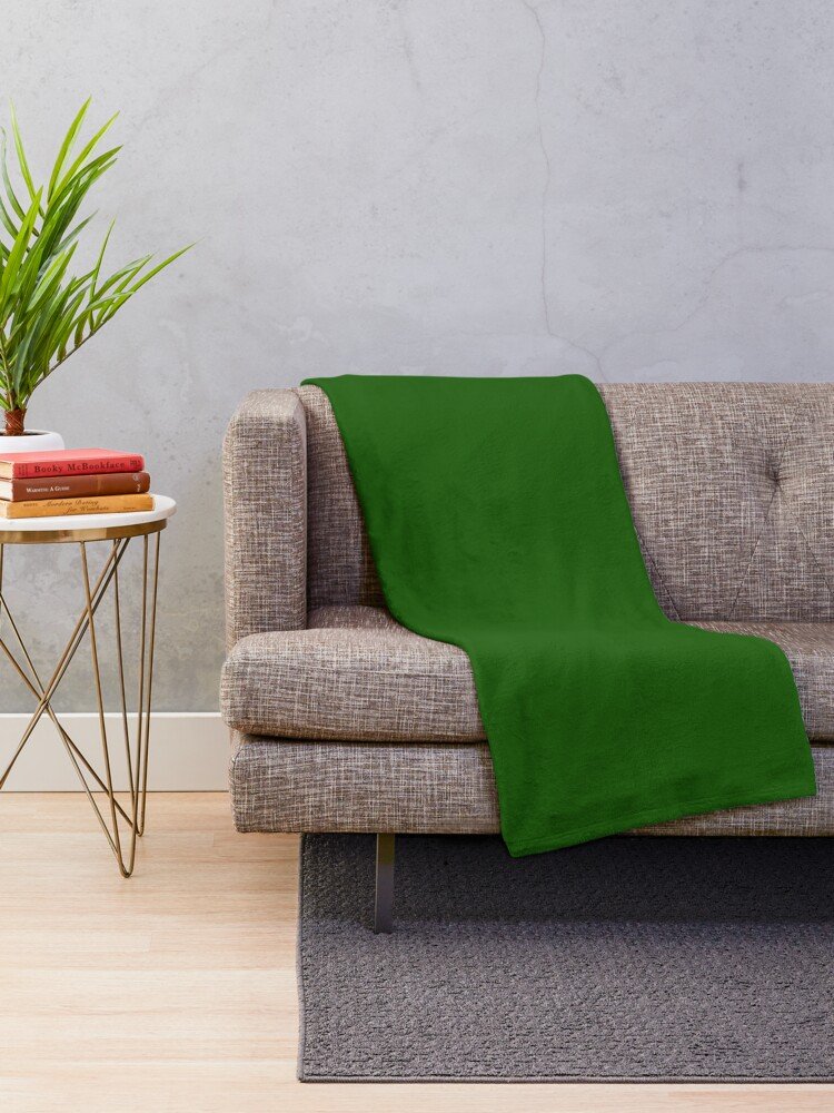 Dark Green Throw Blanket