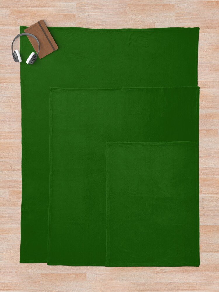 Dark Green Throw Blanket