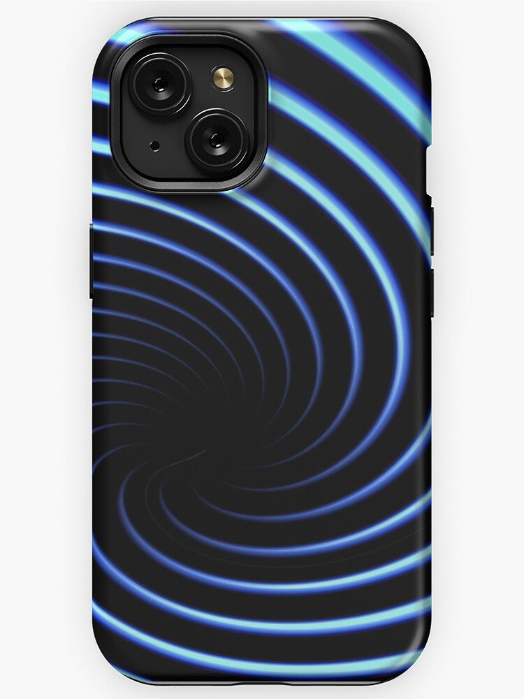 Blue Glow Spiral iPhone Case