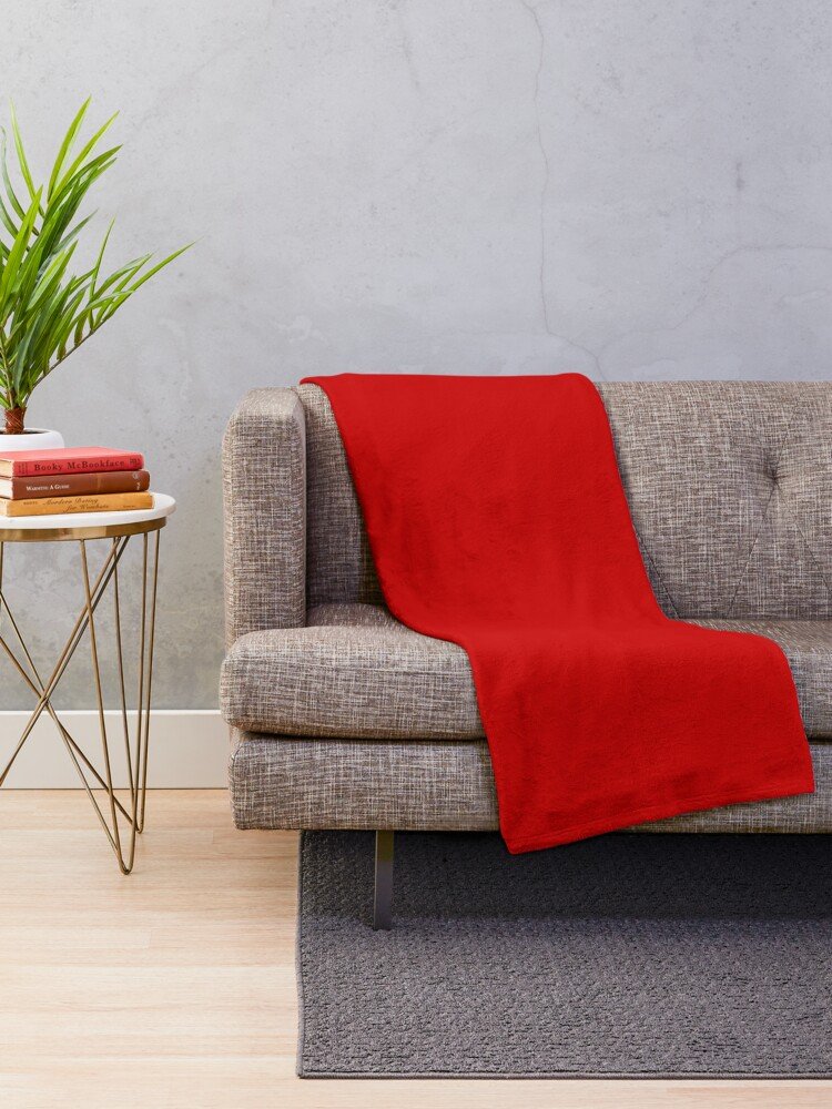 Solid Red Throw Blanket