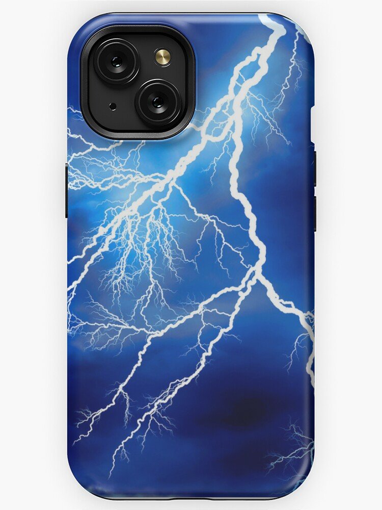 Blue Lightning iPhone Case