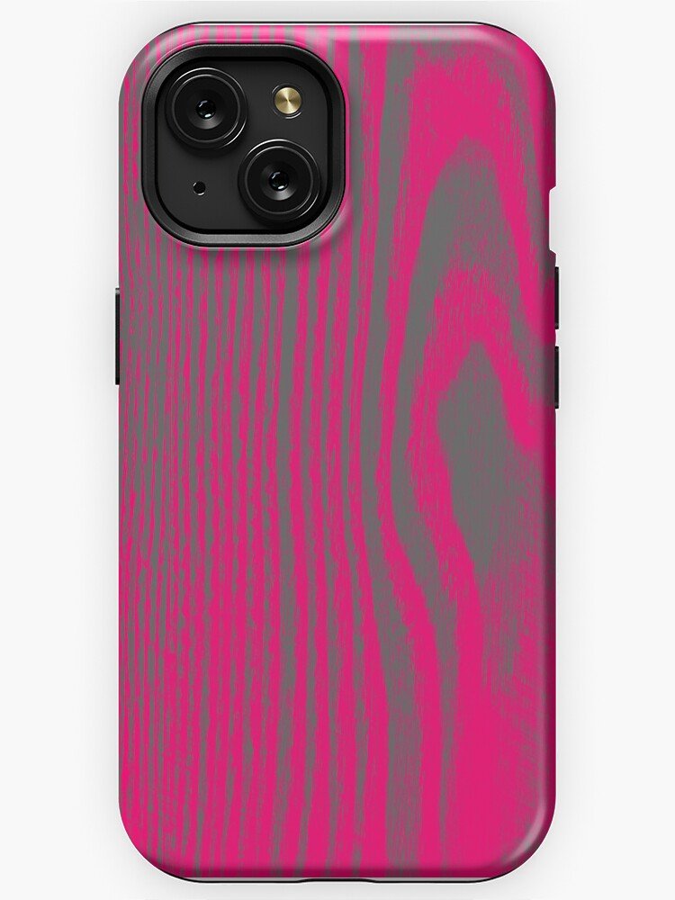 Pink Faux Wood Grain iPhone Case