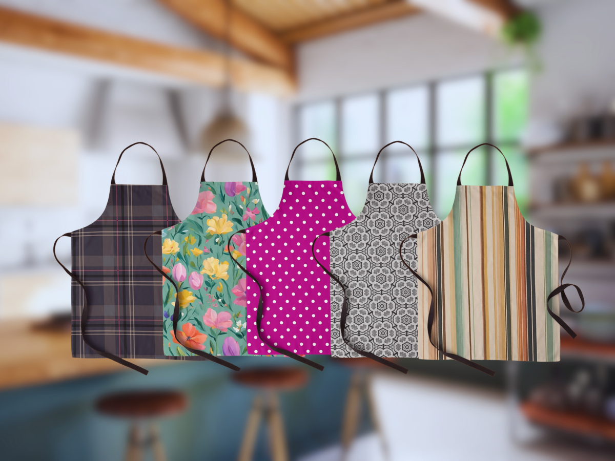Aprons with a Kitchen Background