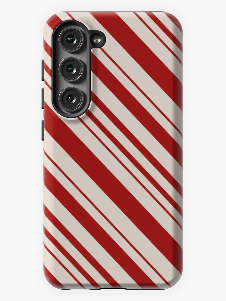 Holiday Candy Stripes Samsung Galaxy Phone Case, Candy Cane Stripes