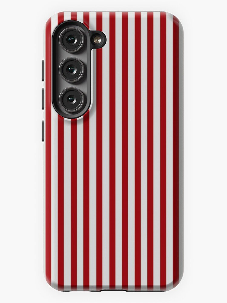 Red & White Stripes Samsung Galaxy Phone Case, Candy Stripes