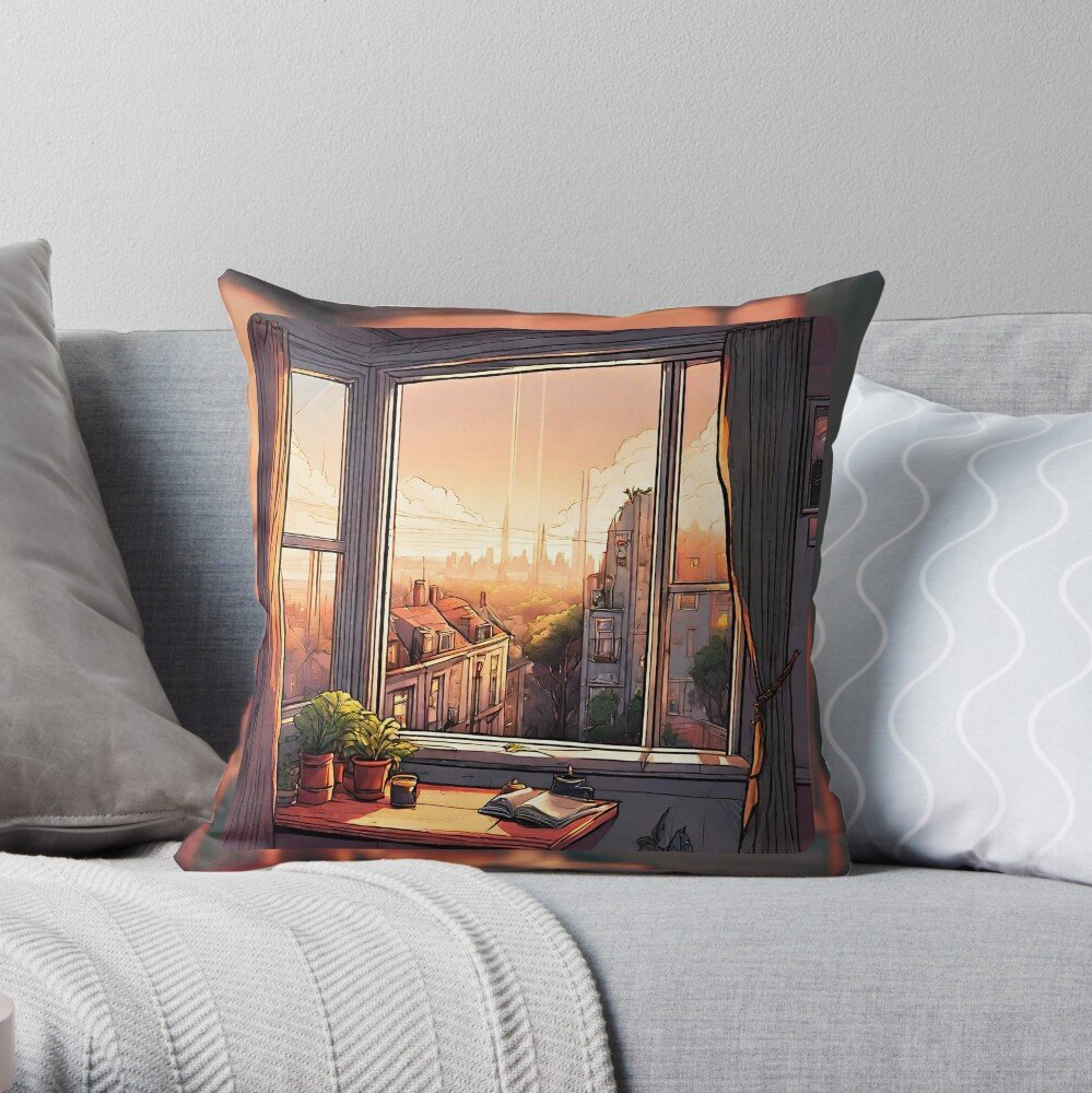 Room with a View Throw Pillow