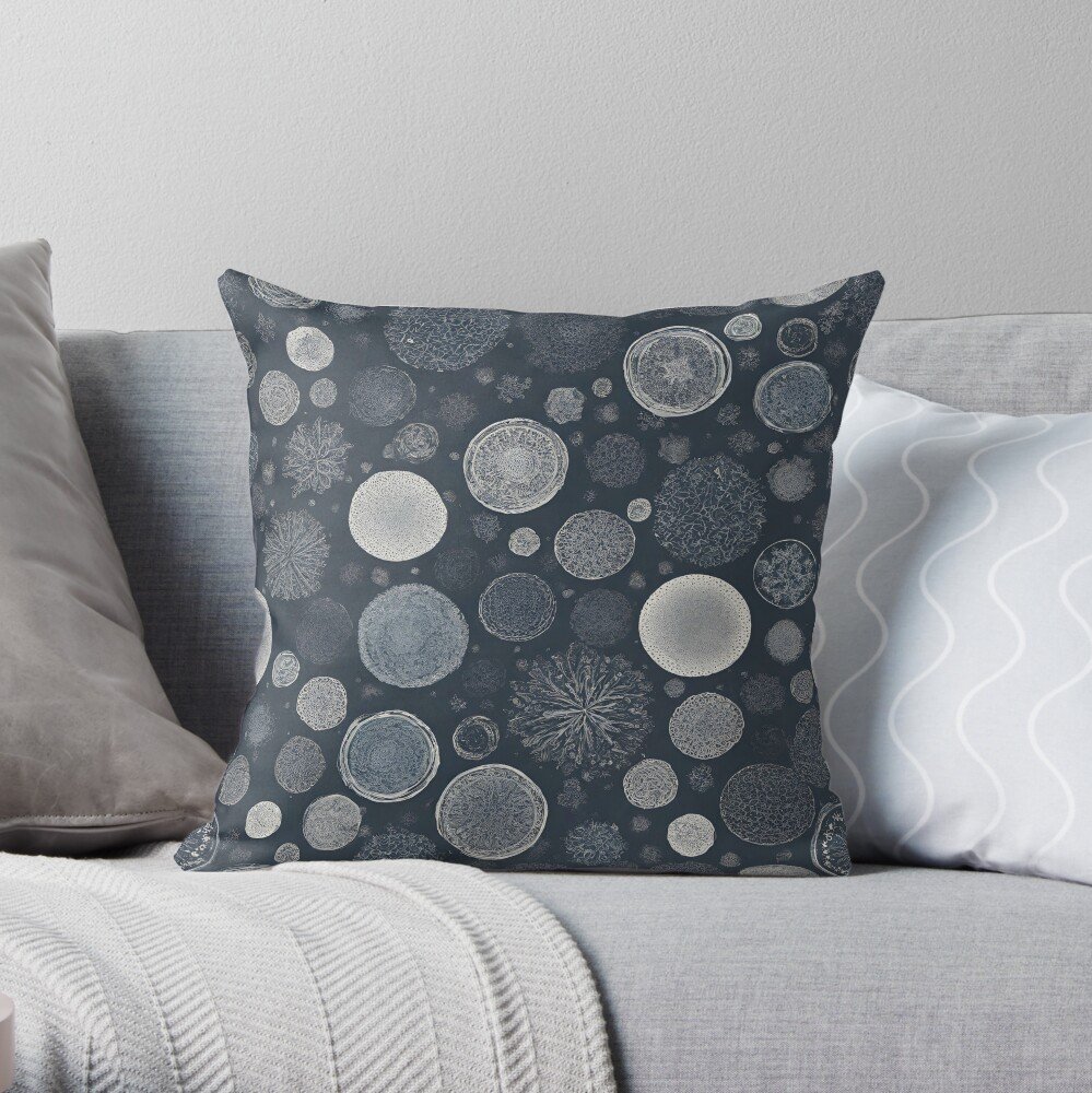 Patterns of Circular Elements Throw Pillow