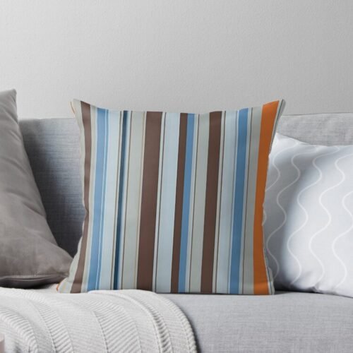 Beach Stripes Throw Pillow