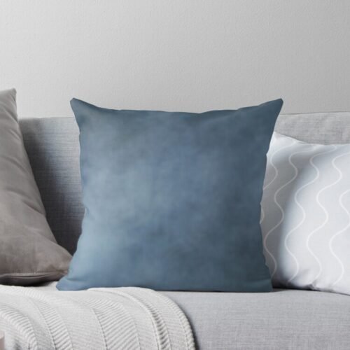 Blue Grey Mist Throw Pillow