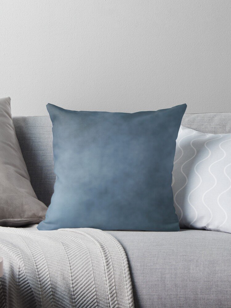 Blue Grey Mist Throw Pillow
