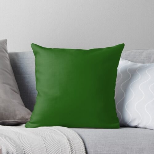 Dark Green Throw Pillow