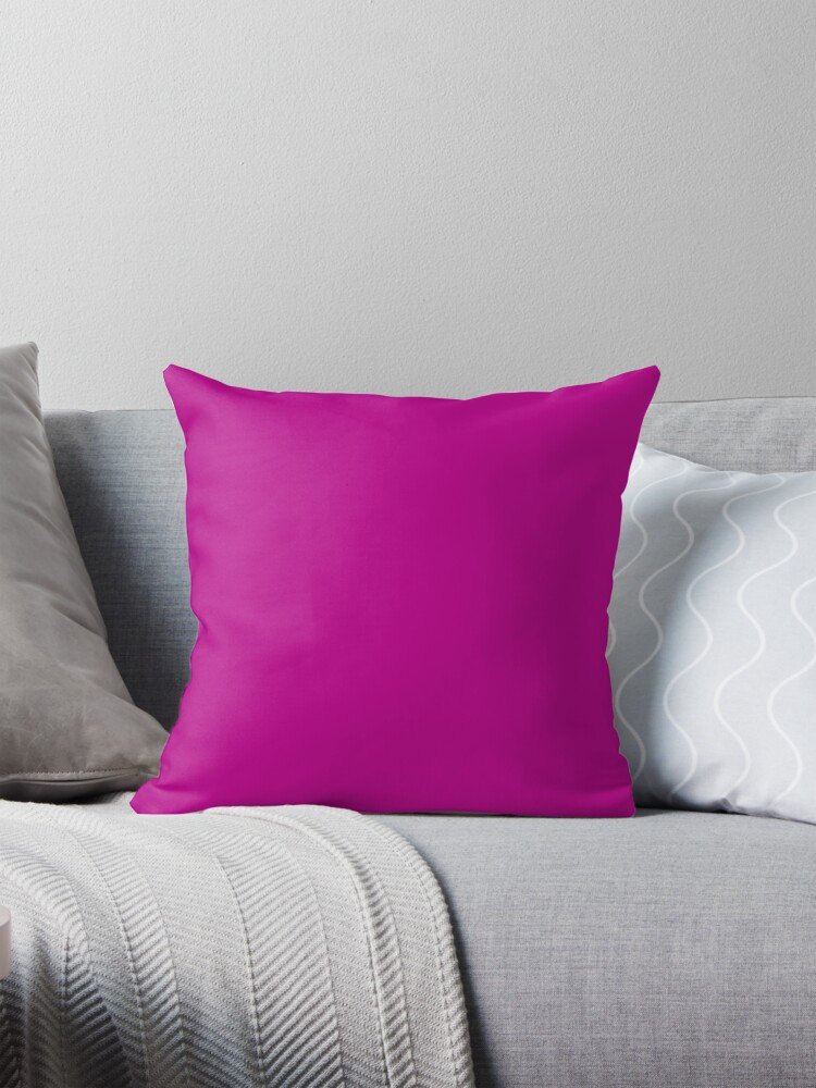 Dark Pink Throw Pillow