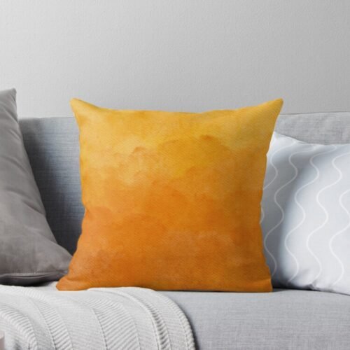 Gold Fading Throw Pillow