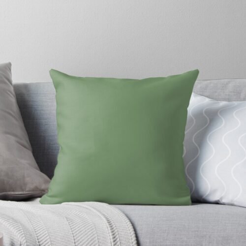 Green-Grey Throw Pillow