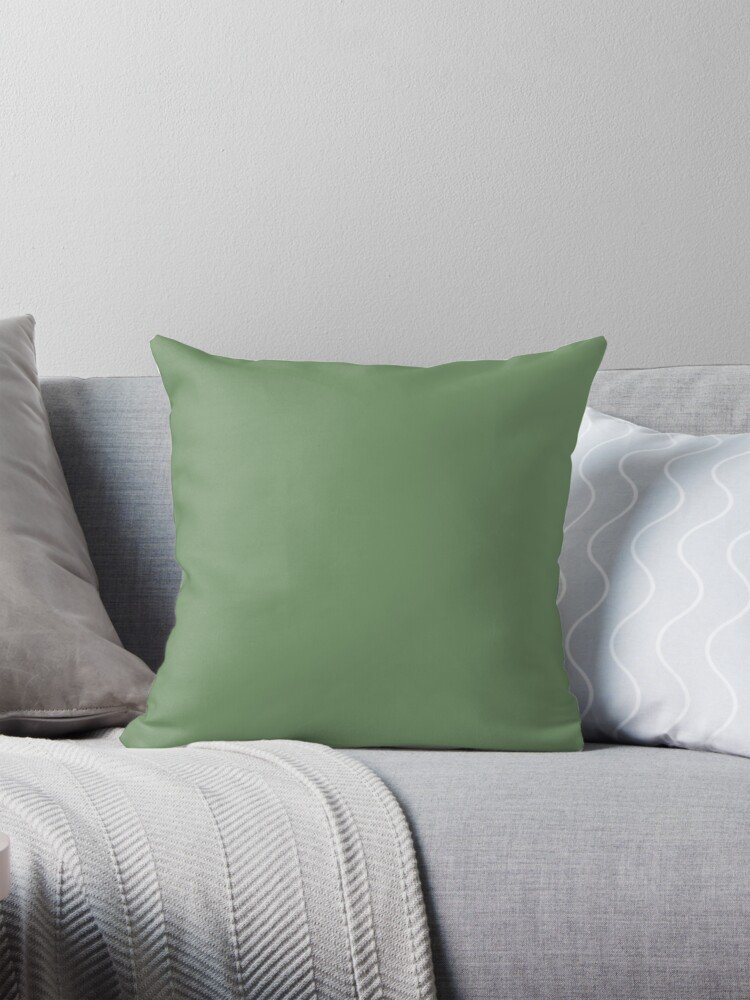 Green-Grey Throw Pillow
