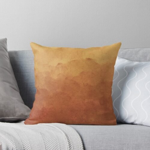 Light Brown Fading Throw Pillow