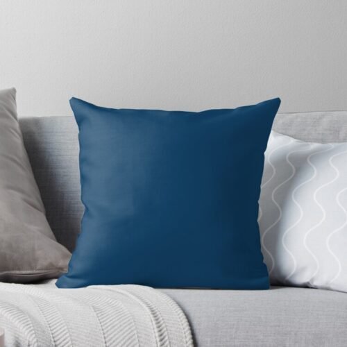 Navy Blue Throw Pillow