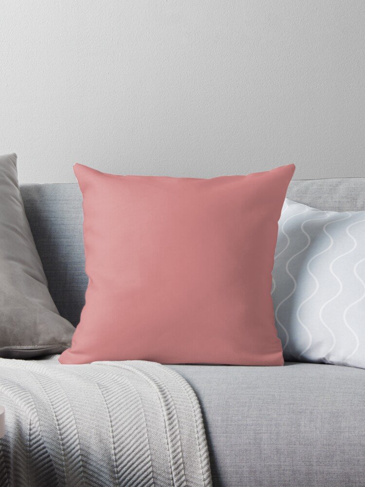 Peach Pink Throw Pillow