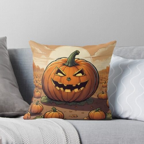 Pumpkin Patch Throw Pillow