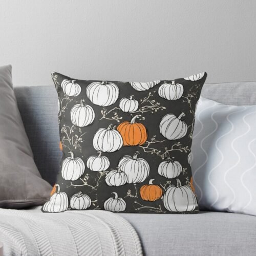 Pumpkin Patch Throw Pillow