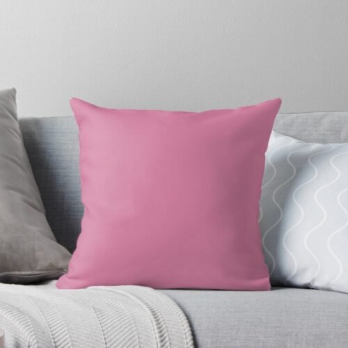 Rose Pink Throw Pillow