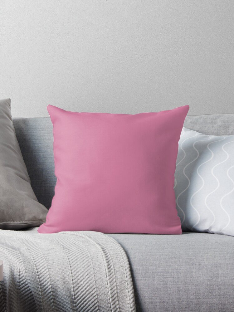 Rose Pink Throw Pillow