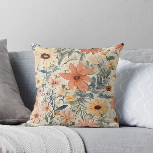 Modern Flower Arrangement EGBG Throw Pillow