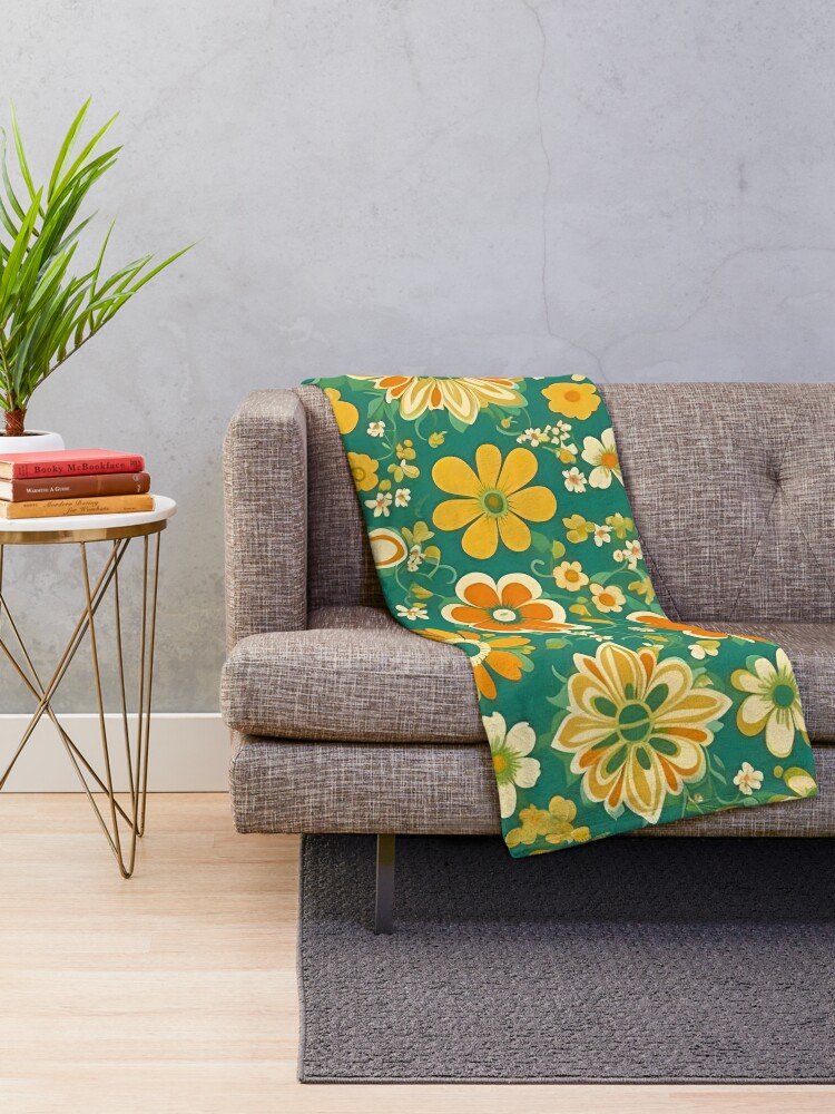 Spring Flowers RGBG Couch Throw