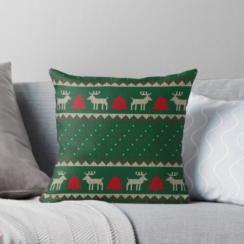 Winter Holiday Throw Pillow