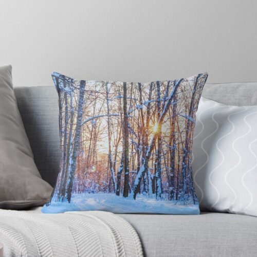 Through the Trees Throw Pillow