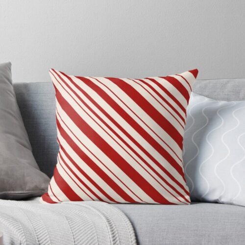 Candy Stripes Throw Pillow