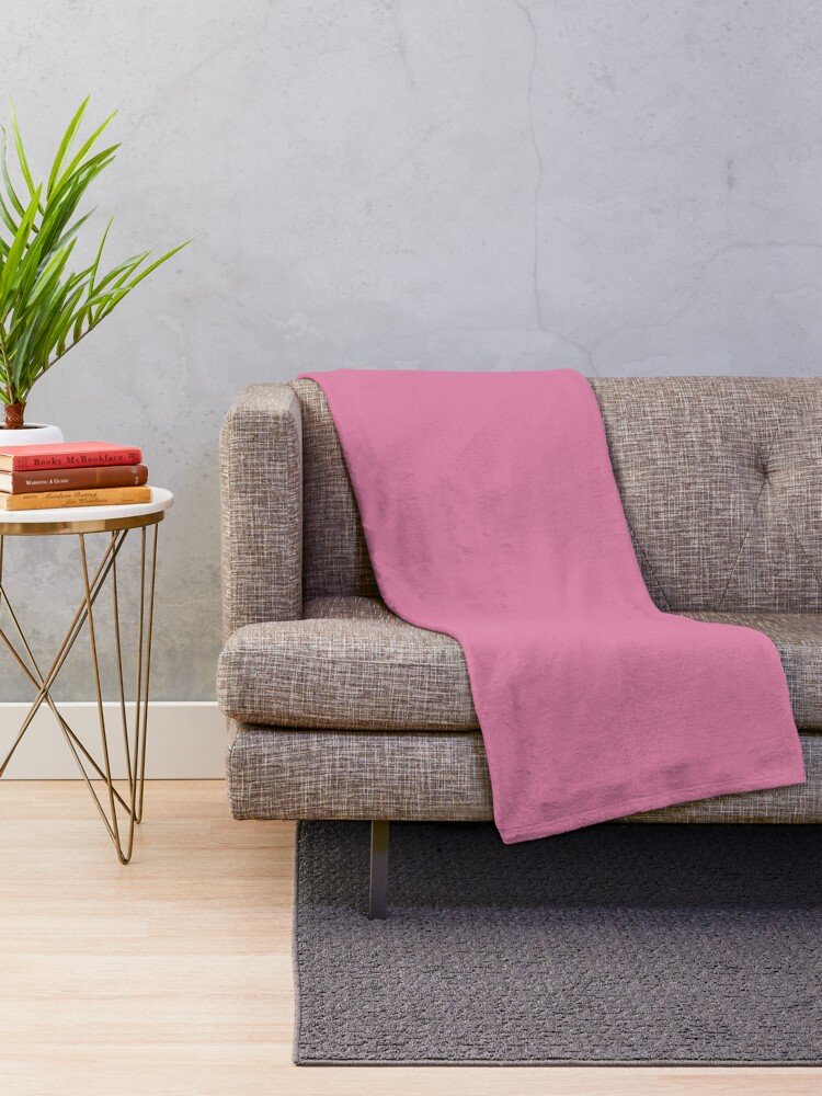 Rose Pink Couch Throw Blanket