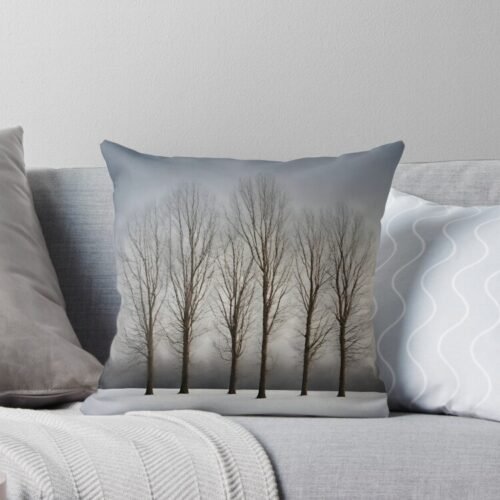 Beautiful Still Trees Throw Pillow