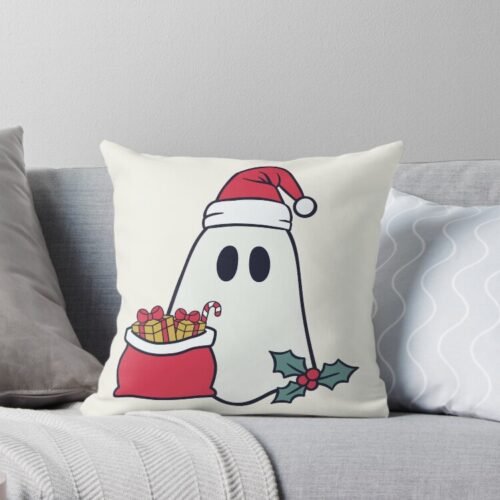 Holiday Ghost Throw Pillow