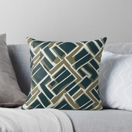 Abstract 90's Print Throw Pillow