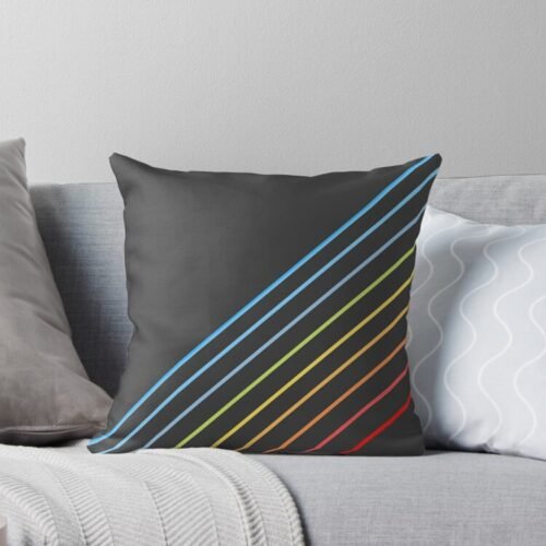 Retro 80's Stripes Throw Pillow