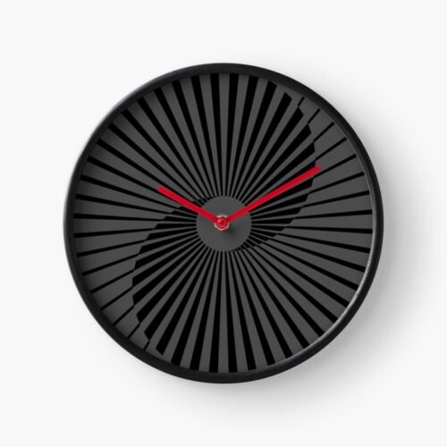 Black Spiral Clock