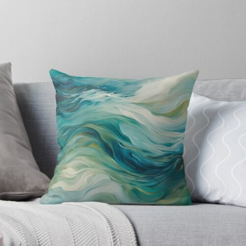 green throw pillow, accent pillow