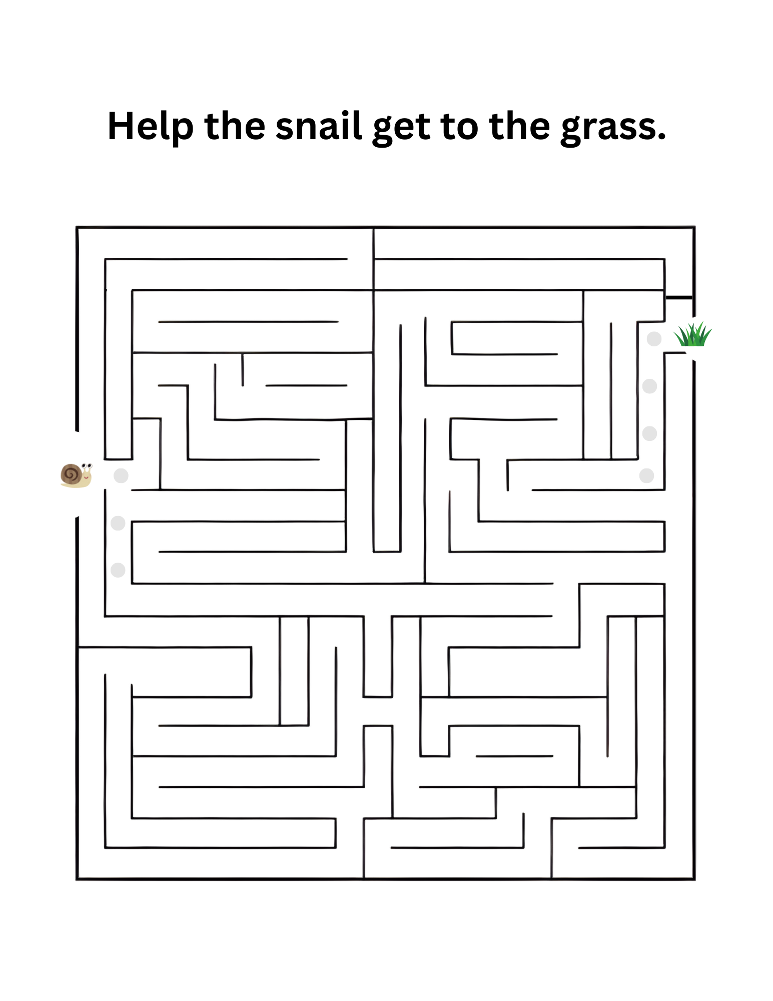 maze-Help the Snail get to the Grass maze(PNG)