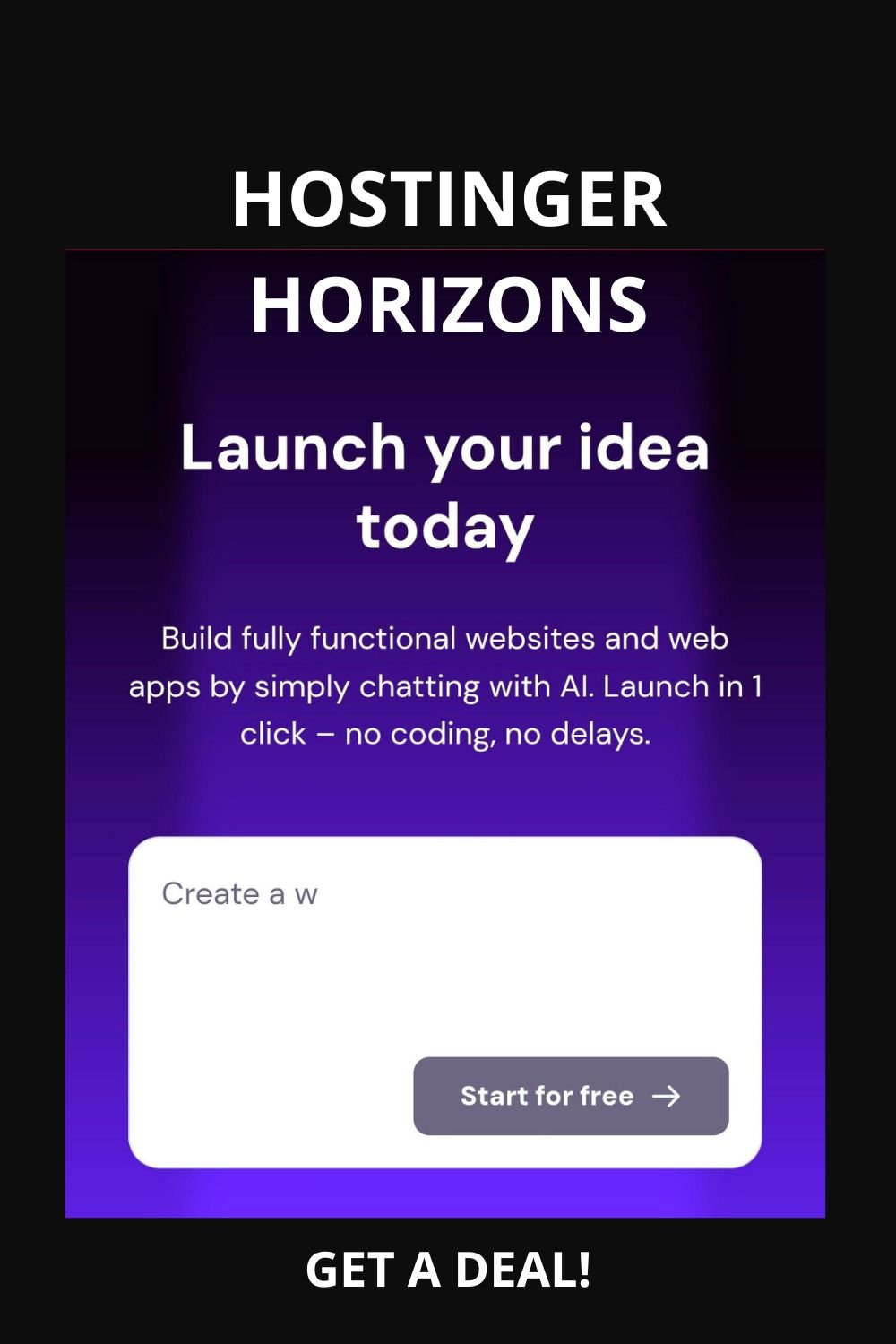 HOSTINGER HORIZONS DEAL